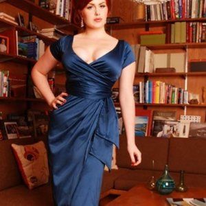 * PINUP GIRL COUTURE * AVA DRESS IN TEAL XL